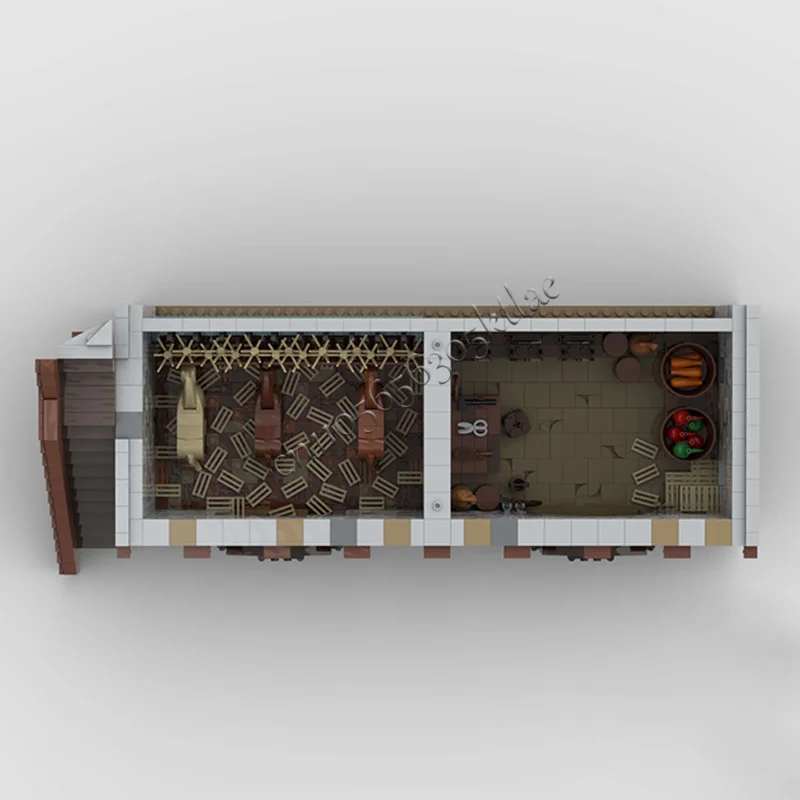 9007PCS Medieval Hohenzollersk Castle Warehouse Modular Model Architecture Building Block Diy Education Assembly Kids Toys Gifts