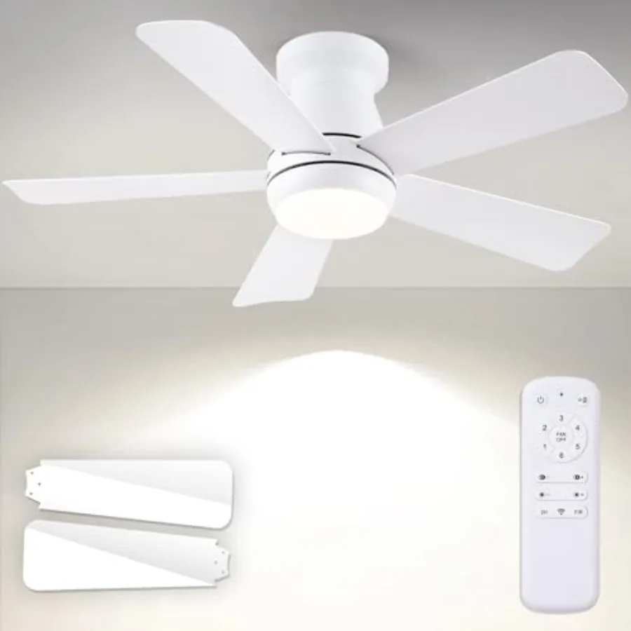 Ceiling Fans with Light and Remote, 40