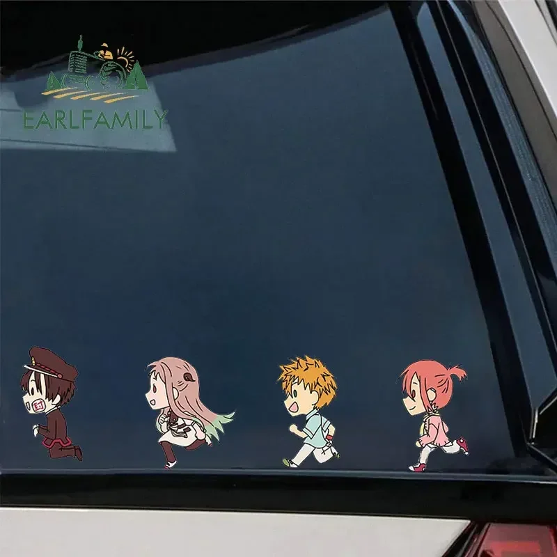 

EARLFAMILY Kun Running Kawaii автомобильные наклейки индивидуальные креативные наклейки в стиле чиби аниме окна индивидуальный водостойкий декор багажника