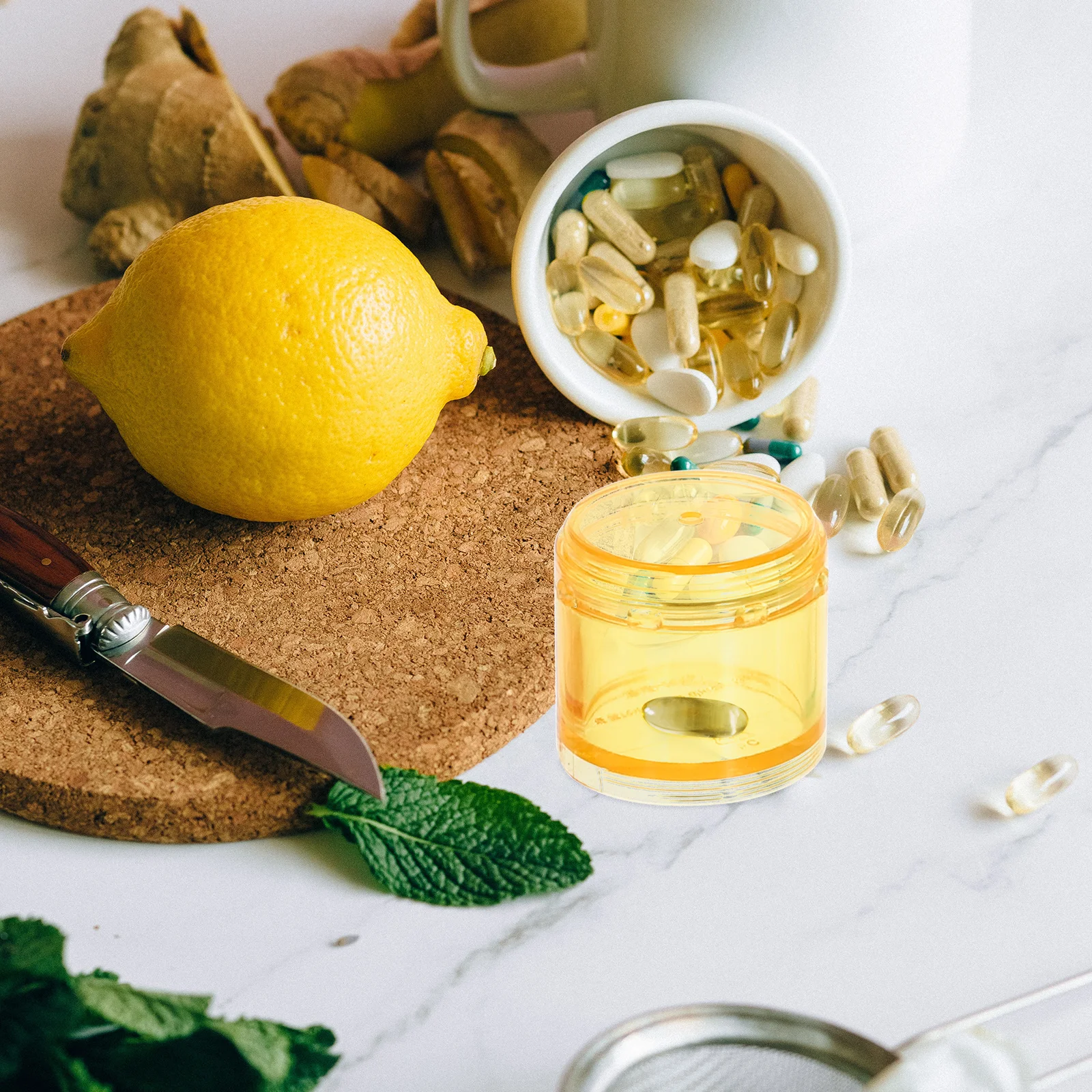 

7-сетчатый штабелируемый контейнер для лекарств, еженедельный органайзер, коробка для таблеток с несколькими отделениями, портативный штабелируемый органайзер для хранения