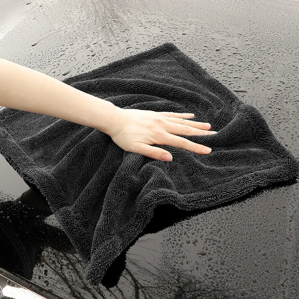 Car Wash Towel 1200GSM Double Sided Towel Car Detailing Twisted Braid Cloth Super Absorbent Rag for Car Home Washing Accessories