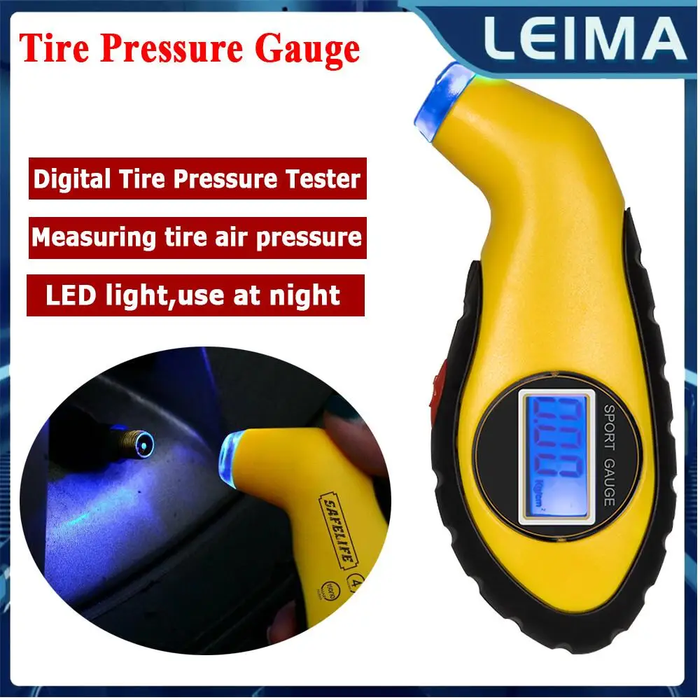 1pc LCD Digital Tire Pressure Gauge Auto Motorcycle Car Truck High Precision Air PSI Meter Tester Tyre Gage Auto Accessories