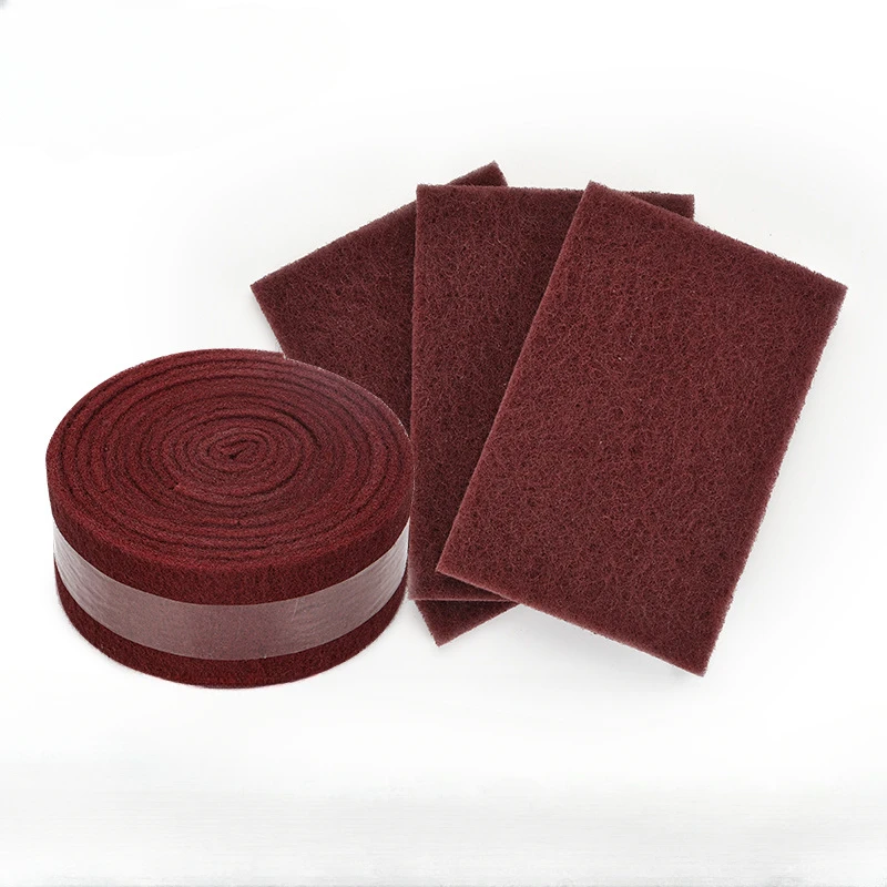 5PCS Red Polished Nylon Cloth Stainless Steel Rust Removal Industrial Cleaning Cloth Cleaning Products  Cleaning Cloth