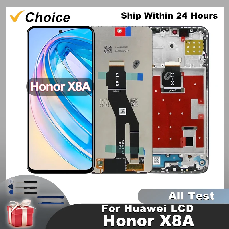 For Huawei Honor X8A LCD Display Touch Screen  Assembly For Honor 90 Lite CRT-LX1 LCD CRT-NX1 Display Replacement Parts