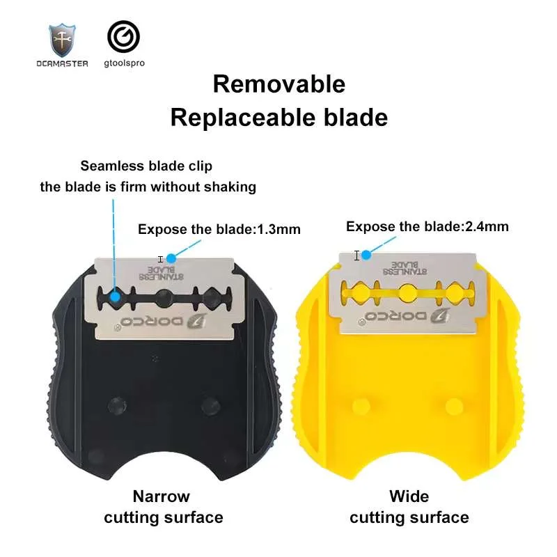 

1 Набор, держатель для инструментов OCAMASTER, двусторонняя отдельная лезвия для кромки, ЖК-экран, сенсорное стекло, разборка, набор для ремонта