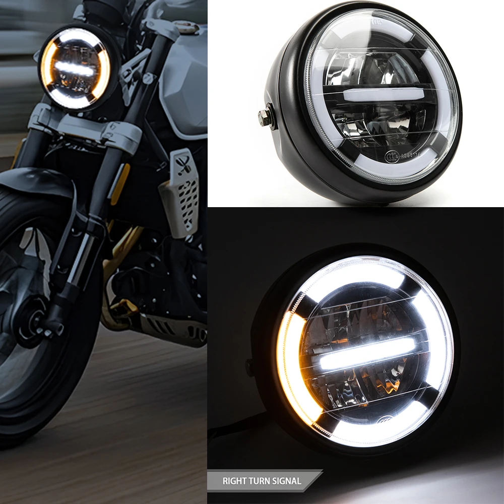 Motorcycle Headlight Daytime Running Light Turn Signal Lights High Low Beam Headllamp for Kawasaki Vulcan 800 1500 1700