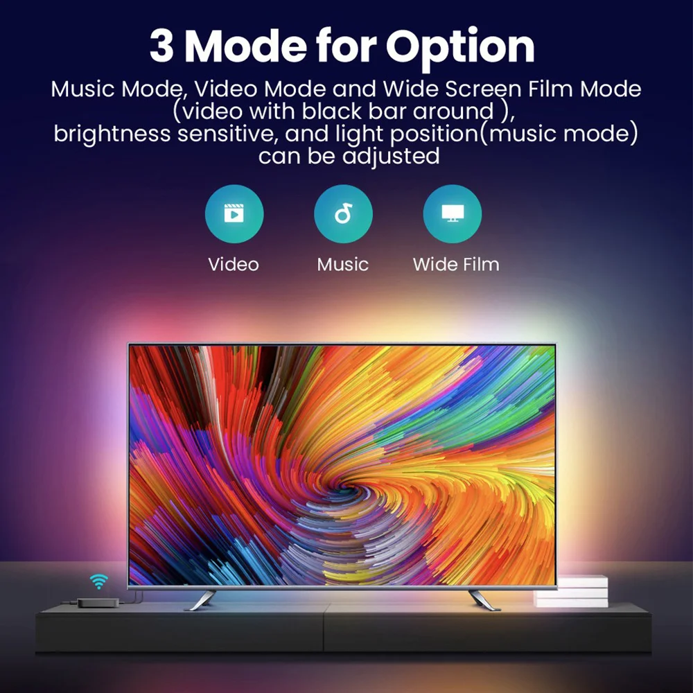 HDMI 2.0 المحيطة LED TV USB LED قطاع ضوء ل 55 إلى 65 بوصة تلفزيون الكمبيوتر الخلفية دعم 4K TV صندوق لعبة وحدة التحكم Xbox لا APP التحكم