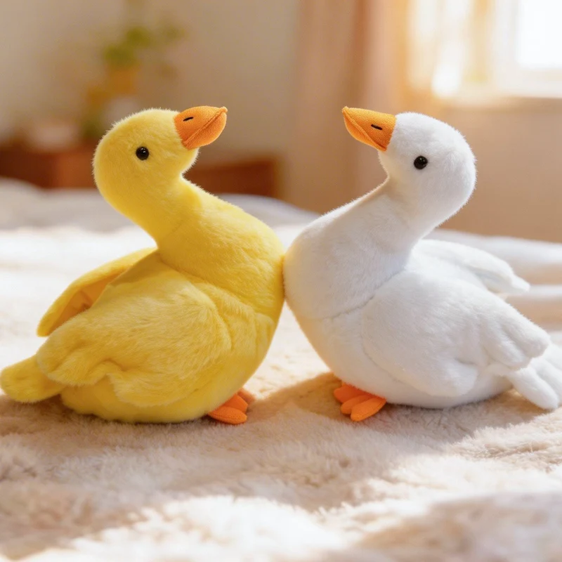 

Simulation Little Yellow Duck Plush Toys Super Soft Stuffed Lifelike Animal White Duck Plushie Doll for Girls Gifts Home Decor