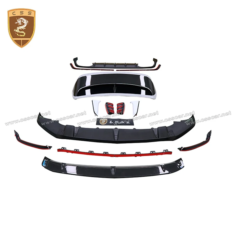 

2024 New V8S Speed Style Carbon Fiber Body Kit For Bentley Bentayga PP Plastic Front Diffuser Rear Bumper Kits Car Roof Spoiler