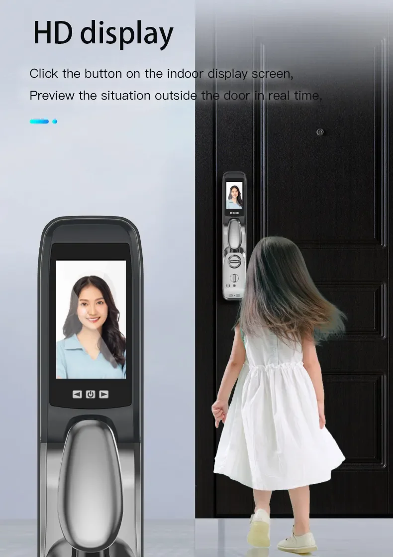 Tuya Zigbee Camera High Security Password Finger Print Smart Video Call Electric Lock Digital Gate Smart Locks