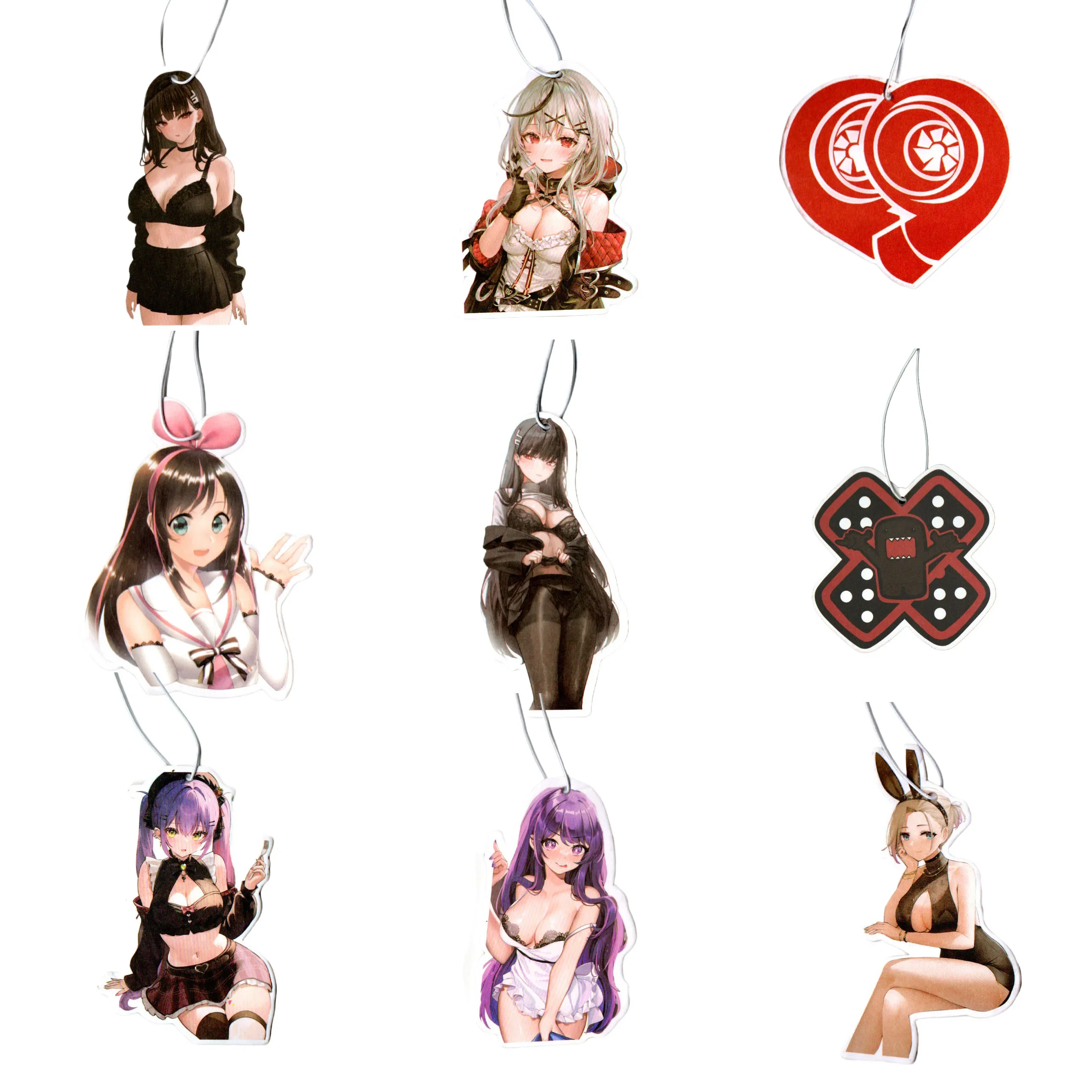 

New Car Air Freshener Sexy Anime Girl Hanging Rearview Mirror Perfume Turbo Brake Disc Absorber Solid Paper JDM Accessories