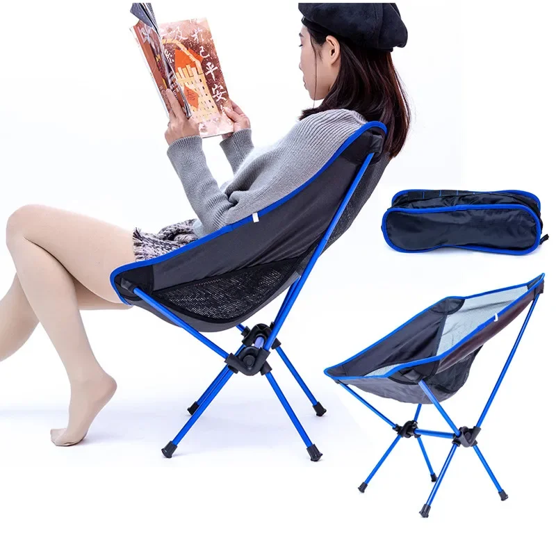 Folding Beach Chair for Camping Exoskeleton Fishing Accessories Laundry Basket Beach and Sea Aluminum Beach Equipment