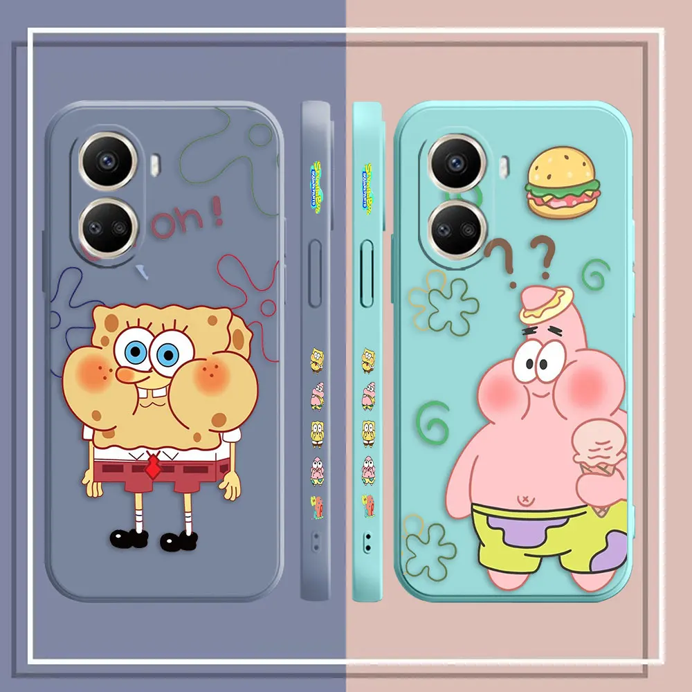 Anime S-SpongeBob S-SquarePants Phone Case For Huawei NOVA 9 8 7 6 5I 5 4 3 3I 2 SE Y70 Y7 Y9 2019 PRO PLUS 5G Case Funda Shell