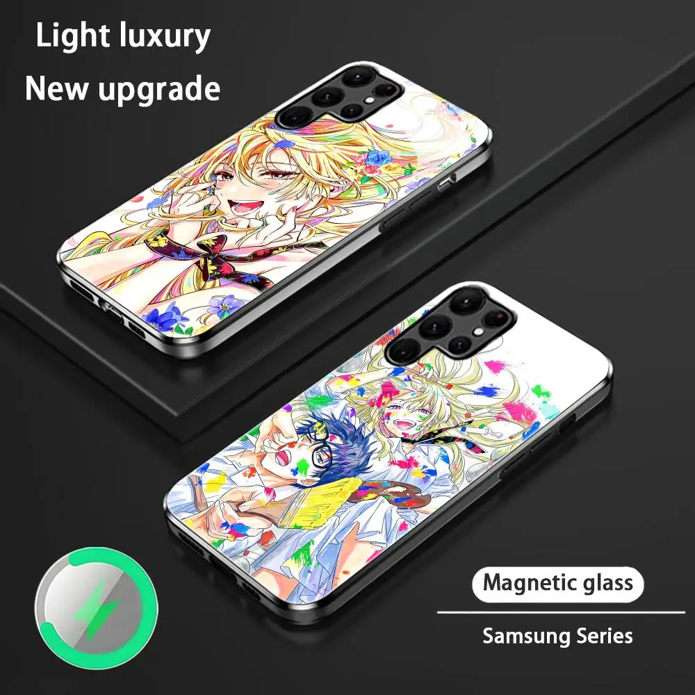 MARRIAGETOXIN Phone Case For Samsung S26 S25 S24 S23 S22 S21 S20 Plus Ultra Glass Magnetic Case