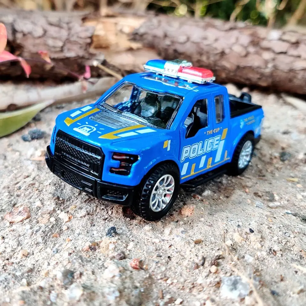 1:43 Simulation Kids Police Toy Car Model Pull Back Alloy Diecast Off-road Vehicles Collection Gifts Toys for Boys Children