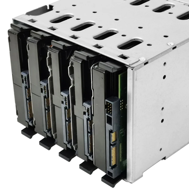 HDD Hard Driver Tray Rack with Fan Space Hard Cage Adapter Rack Bracket Stainless Steel Cage 5.25