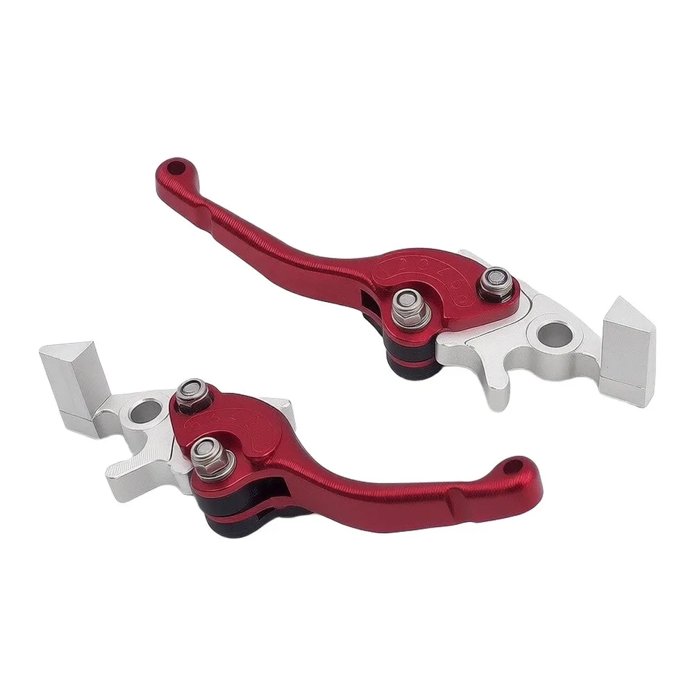 Brake Lever Set for Tuttio For Soleil 01 Electric Off-Road Bike Aluminum Alloy 160x40x35mm L+R Red Silver Black