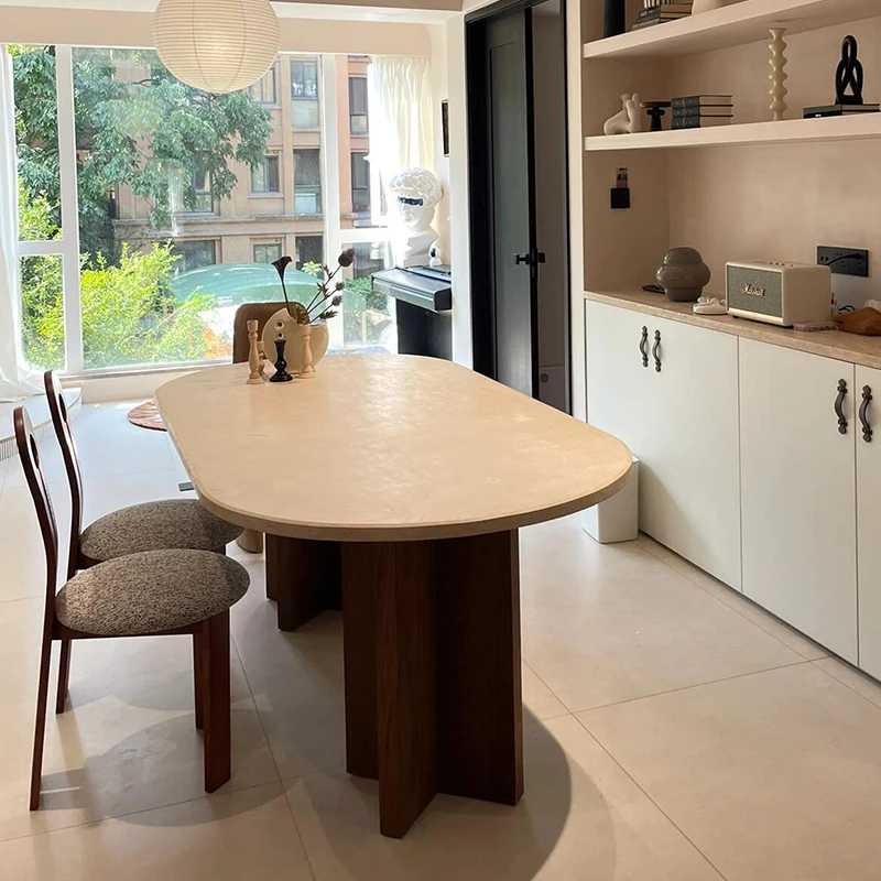 독특한 이벤트 식탁 주방 거실 타원형 살롱 식탁 모바일 현대 럭셔리 Mesas De Comedor 가구 홈