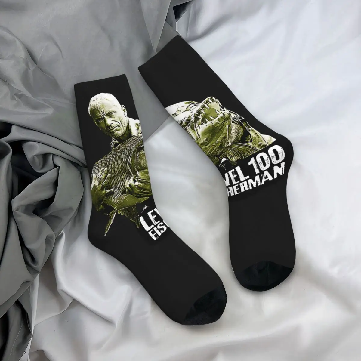 Chaussettes rétro Harajuku pour hommes, chaussettes drôles heureuses, chaussettes imprimées sans couture, JerCaroline Wade, hip hop, nouveauté Crew ELan, cadeau génial