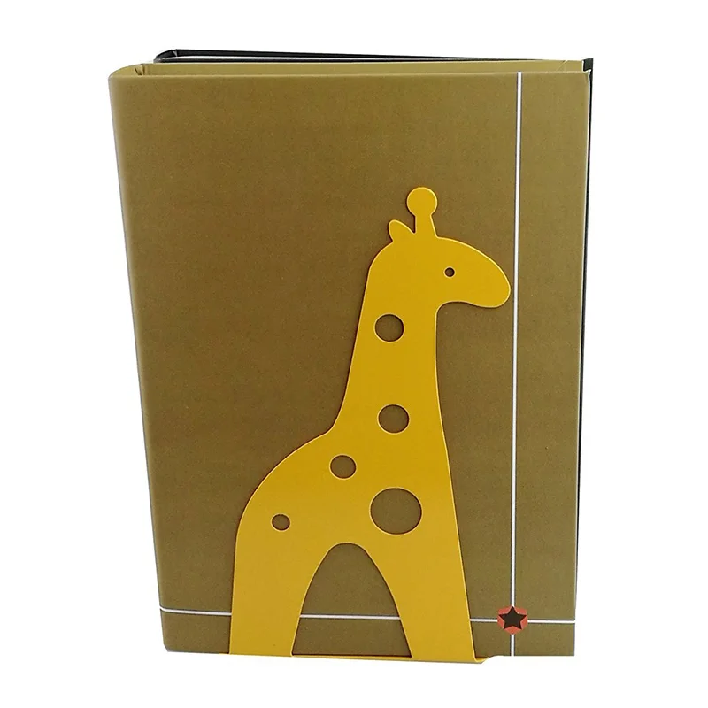 Top-Cute Cartoon Giraffe Shape Non Skid Bookends Bookends For Shelves For Kids Gift Decoration Art Gift (Yellow)