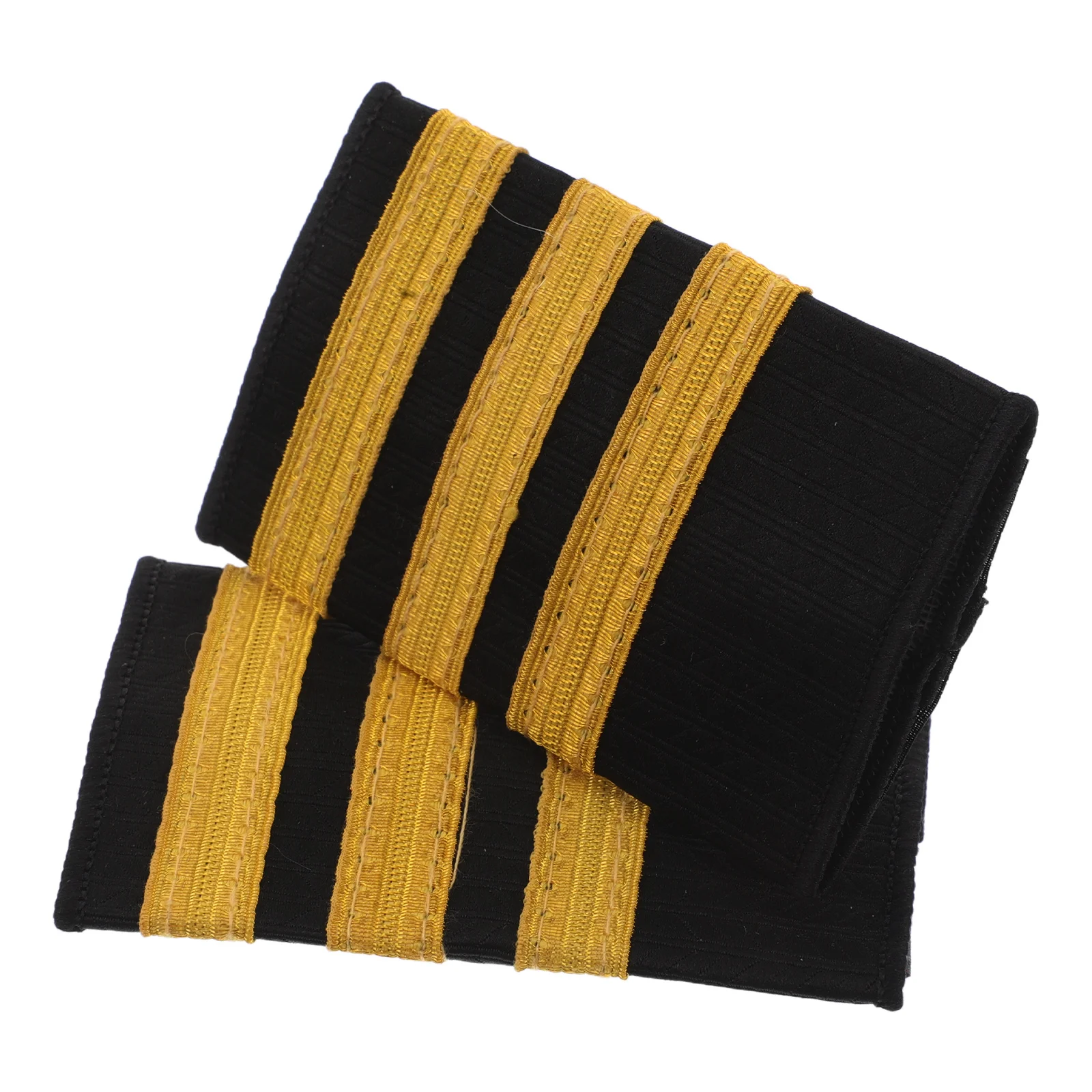 

1 пара погонок для пилотов, три золотых полоски, капитаны, погоны для авиационной униформы, реквизит для косплея, индийский шелк