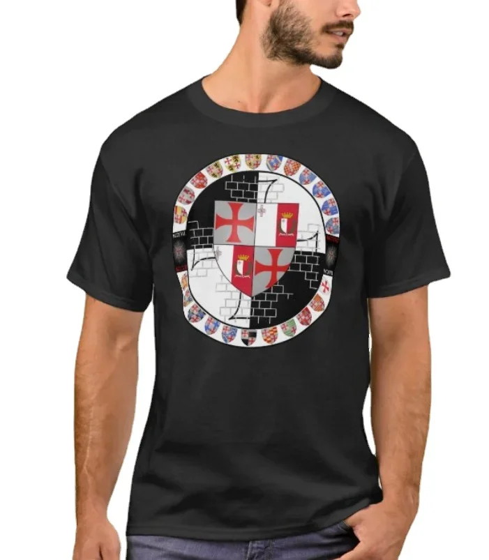 The Coat of Arms of The Malta Templars T-Shirt. Summer Cotton Short Sleeve O-Neck Mens T Shirt New S-3XL