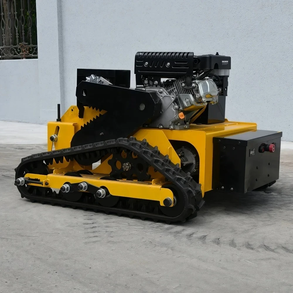 الزاحف التحكم عن بعد جزازة العشب روبوت صفر دوران القاطع لجزازة المنحدرات الشديدة