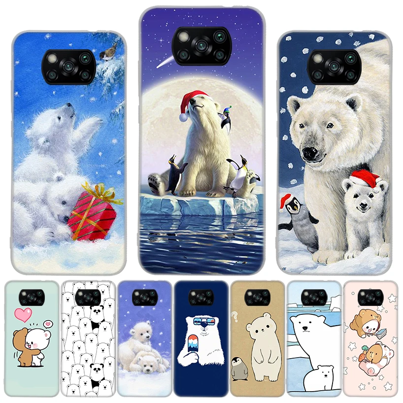 Polar Bear Newly Arrived Silicon Call Phone Case For Xiaomi Poco X3 Nfc X5 X6 F6 F5 Pro M5S M5 X4 F4 GT M4 M3 F3 F2 F1 M2 Cover 