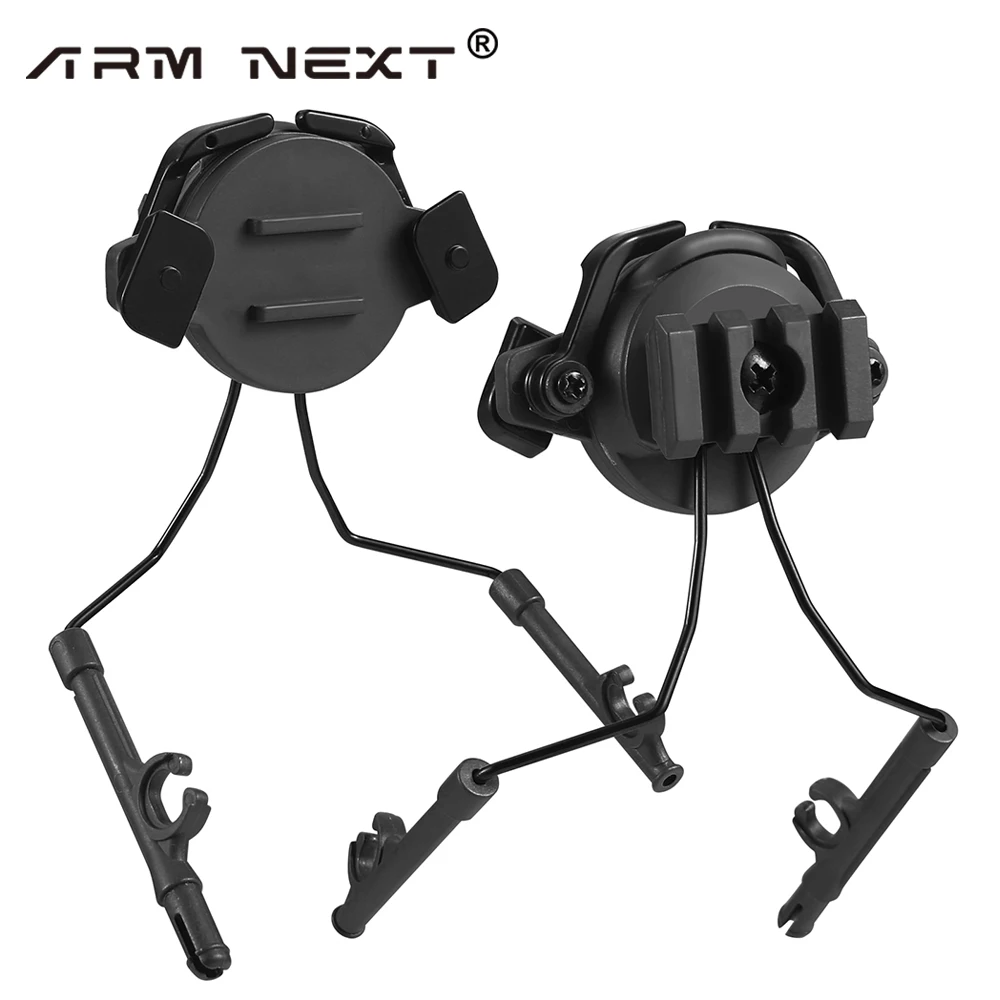 Army Tactical Headset Holder Fast Helmet Rail Suspension Bracket Hunting Shooting Headset Bracket Helmet Rail Adapter Set