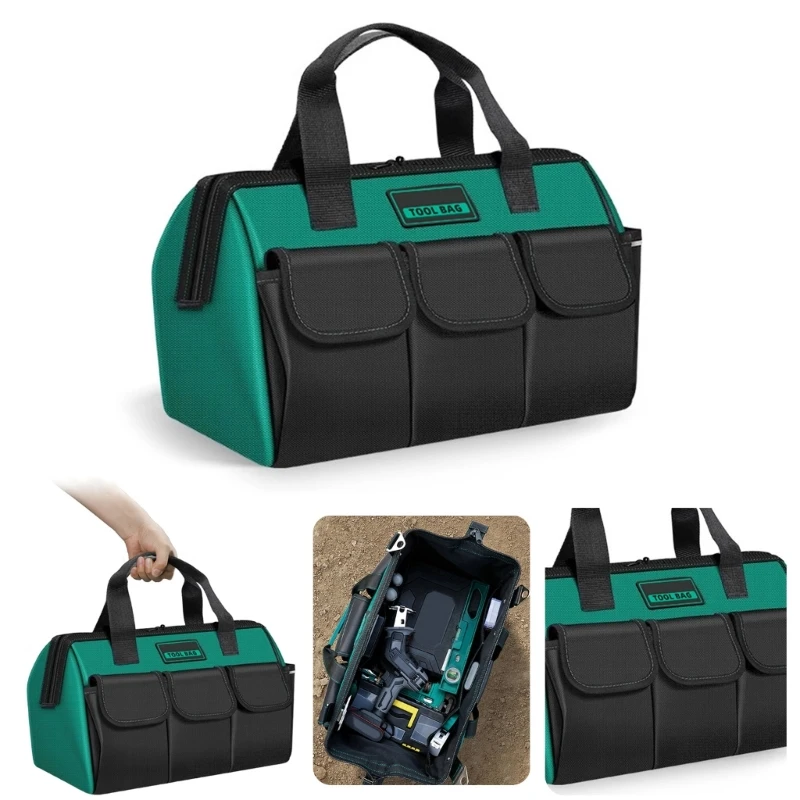 13/16/18inch Wide Mouth Tool Bag Large Capacity Tool Bags for Men Portable Home Tool Storage Handbag for Screwdriver