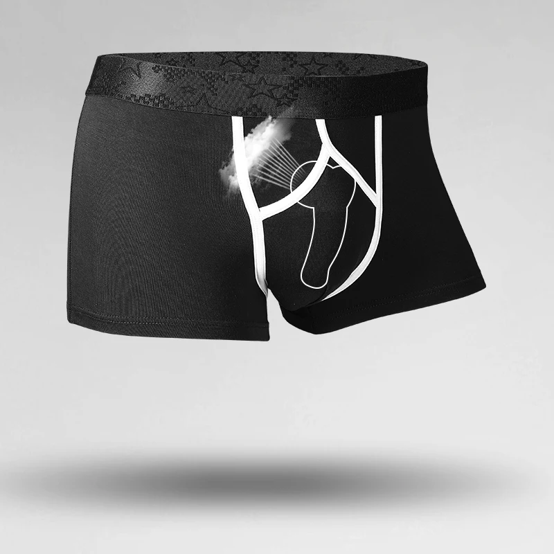 

Комплект из 5 мужских трусов-боксеров с разделением для половых органов, сексуальные, с защитой от варикоза, с плоским кроем