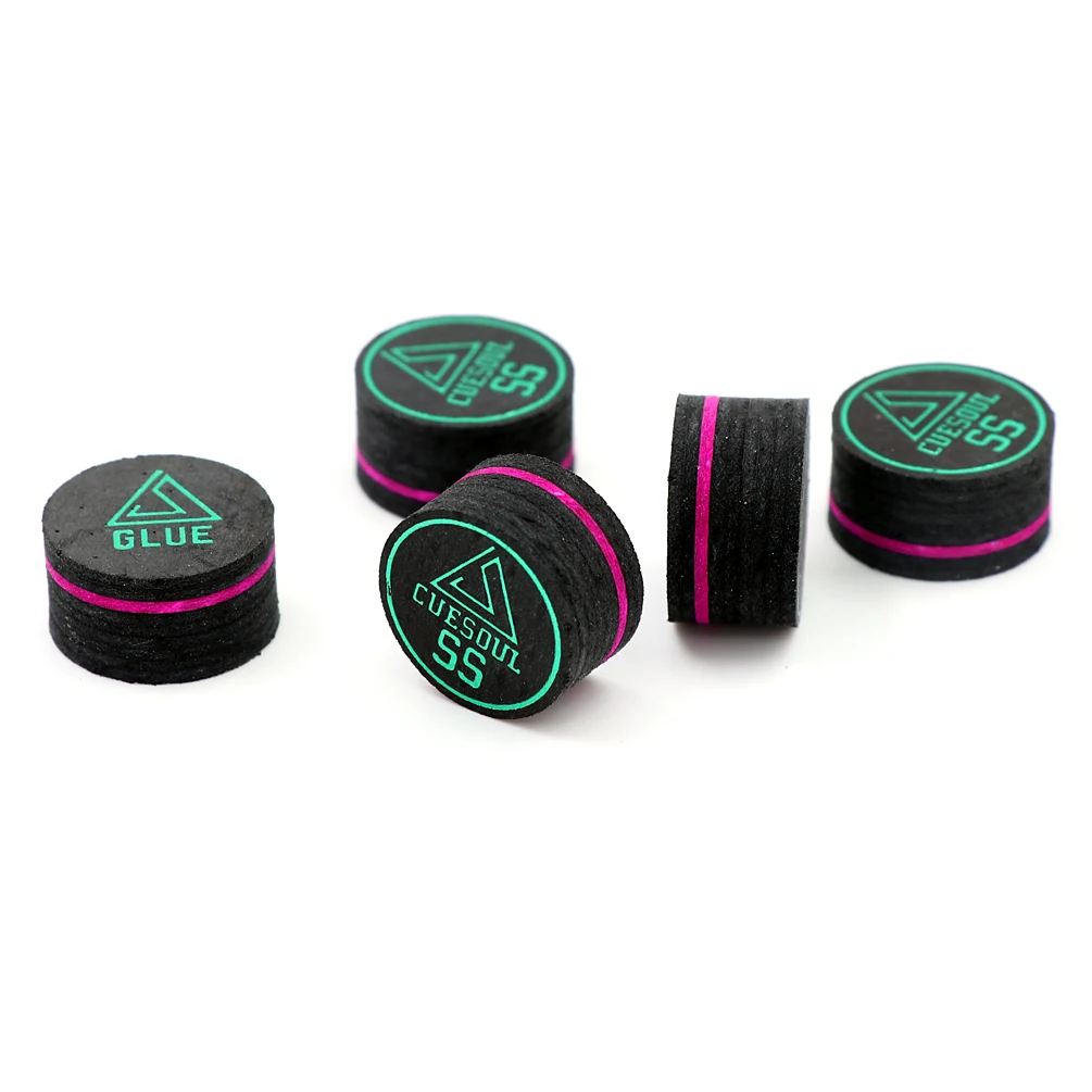CUESOUL  6pcs/set Super Soft 14mm 8 Layer Pigskin Billiard Cue Tips
