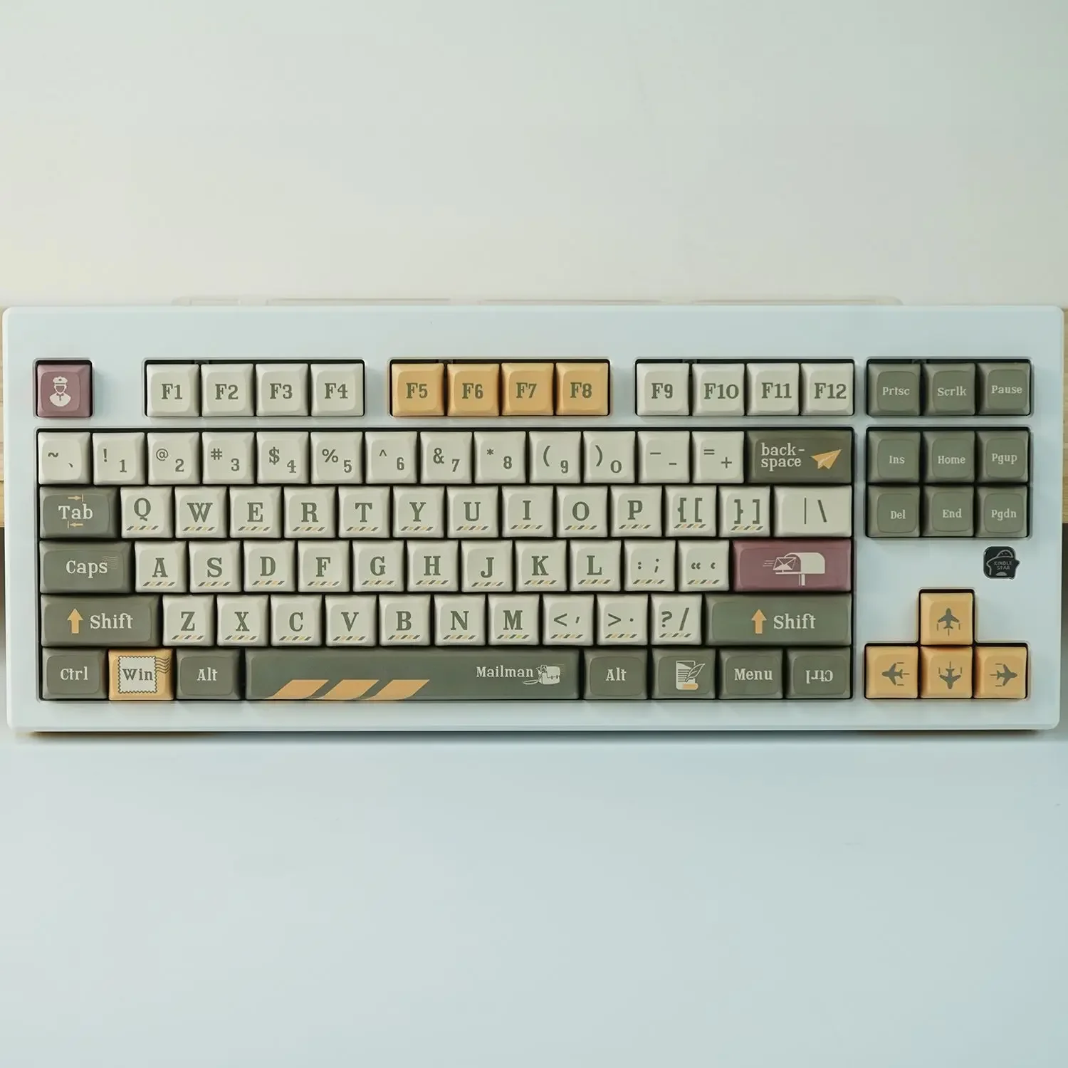 Xda keycaps personalized creative mailman theme pbt hot sublimation small full set opaque suitable for cross core keyboard