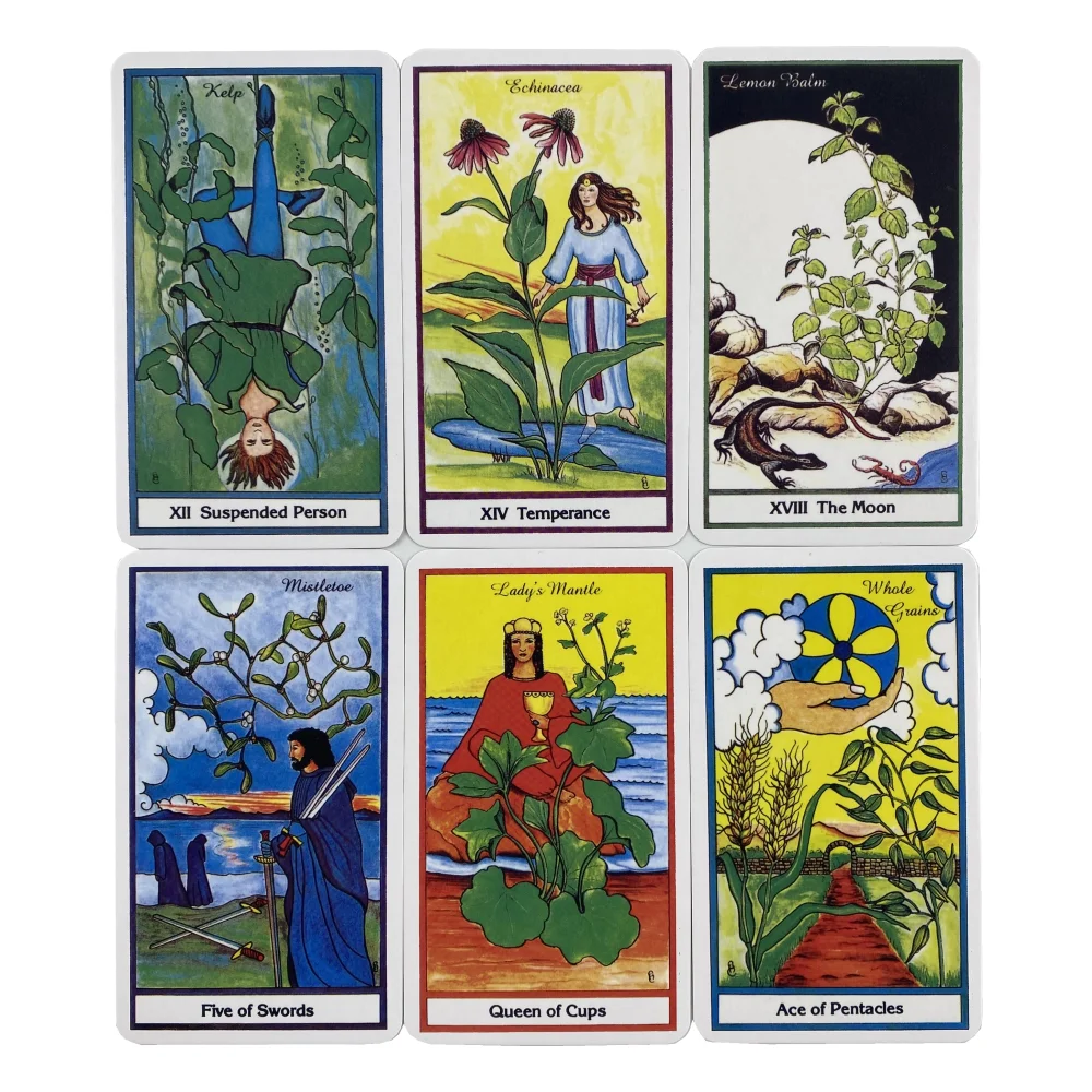 The Herbal Tarot Cards A 78 Deck Oracle English Visions Divination Edition Borad Playing Games