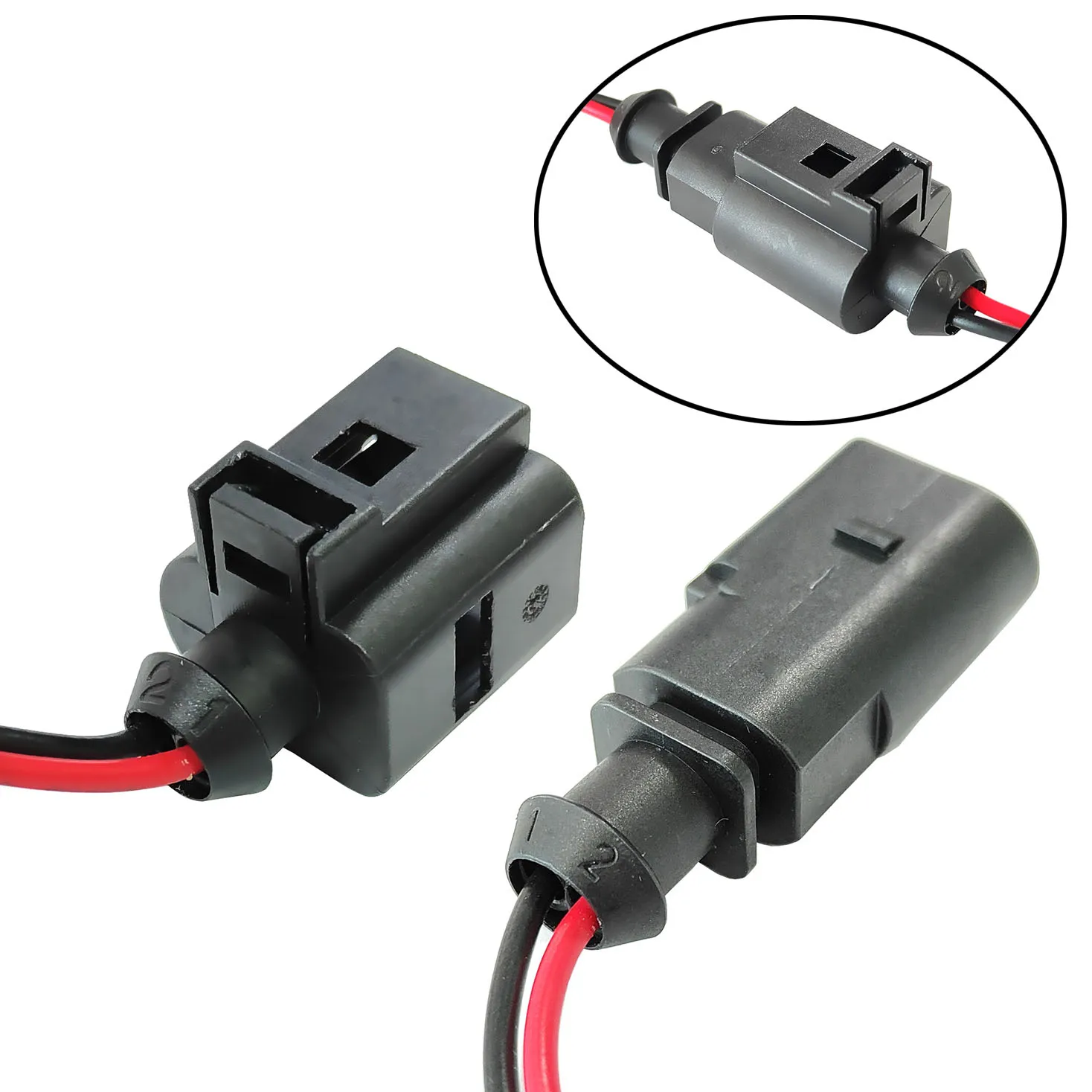 Conector macho y hembra de 2 pines, enchufe del Sensor para VW Golf Passat SEAT Leon ibiza SKODA Octavia AUDI A3 A4 A6 1J 0973802   Y 1J 0973802