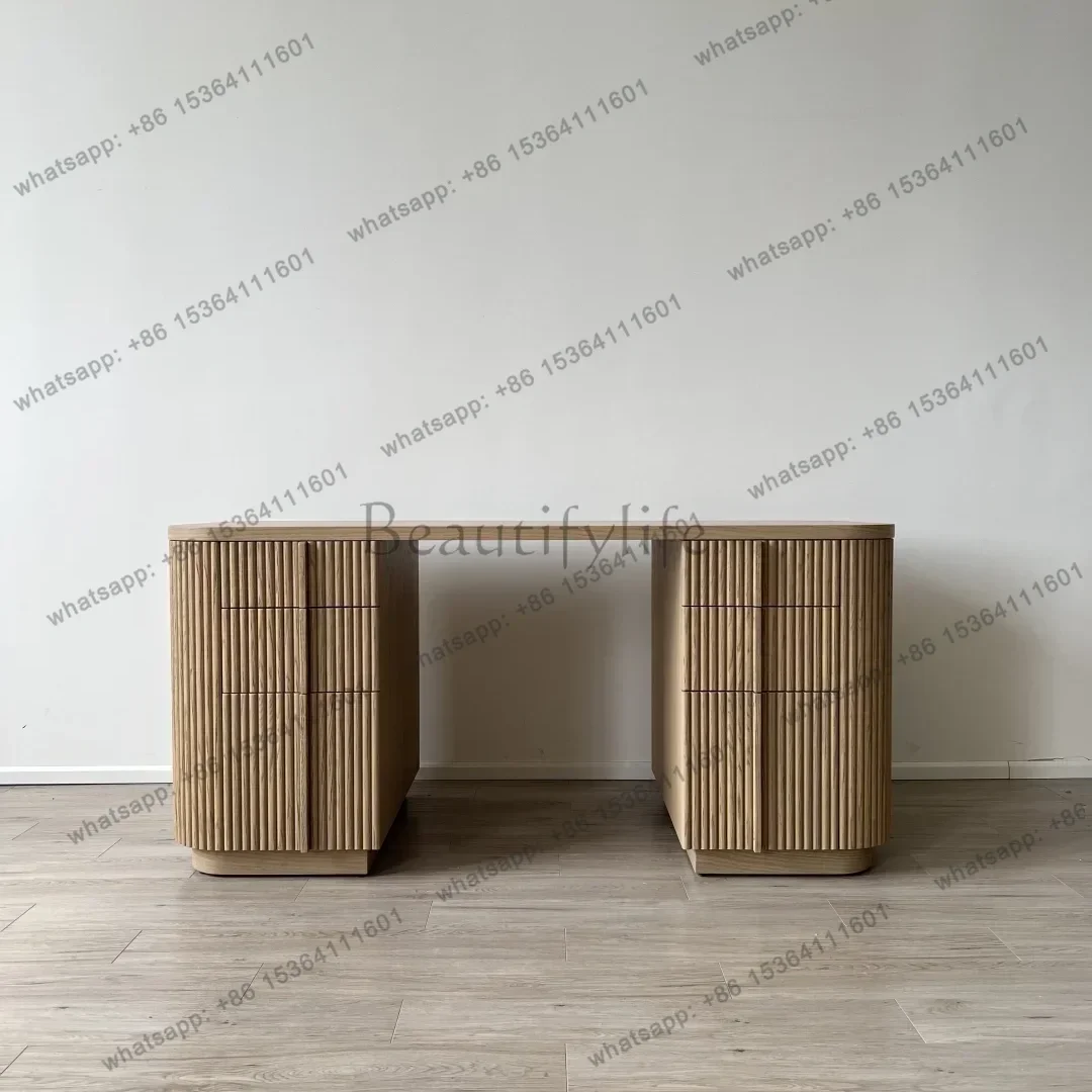 

Письменный стол D25 из массива дерева в американском стиле, ретро, с простым дизайном и выдвижными ящиками для хранения