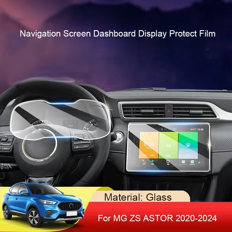 

For MG ZS ASTOR 2020-2024 Car GPS Navigation Screen Protect Tempered Film Dashboard Display TPU Sticker Auto Accessory