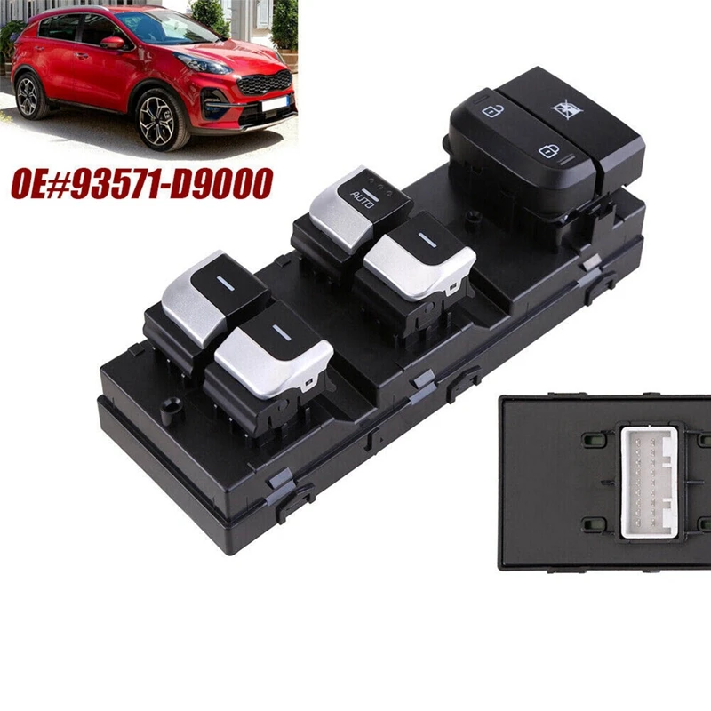 Left Front Power Window Glass Lift Button Switch 93571-D9000 For Kia Sportage 2017-2021 Auto Main Window Switch Assembly