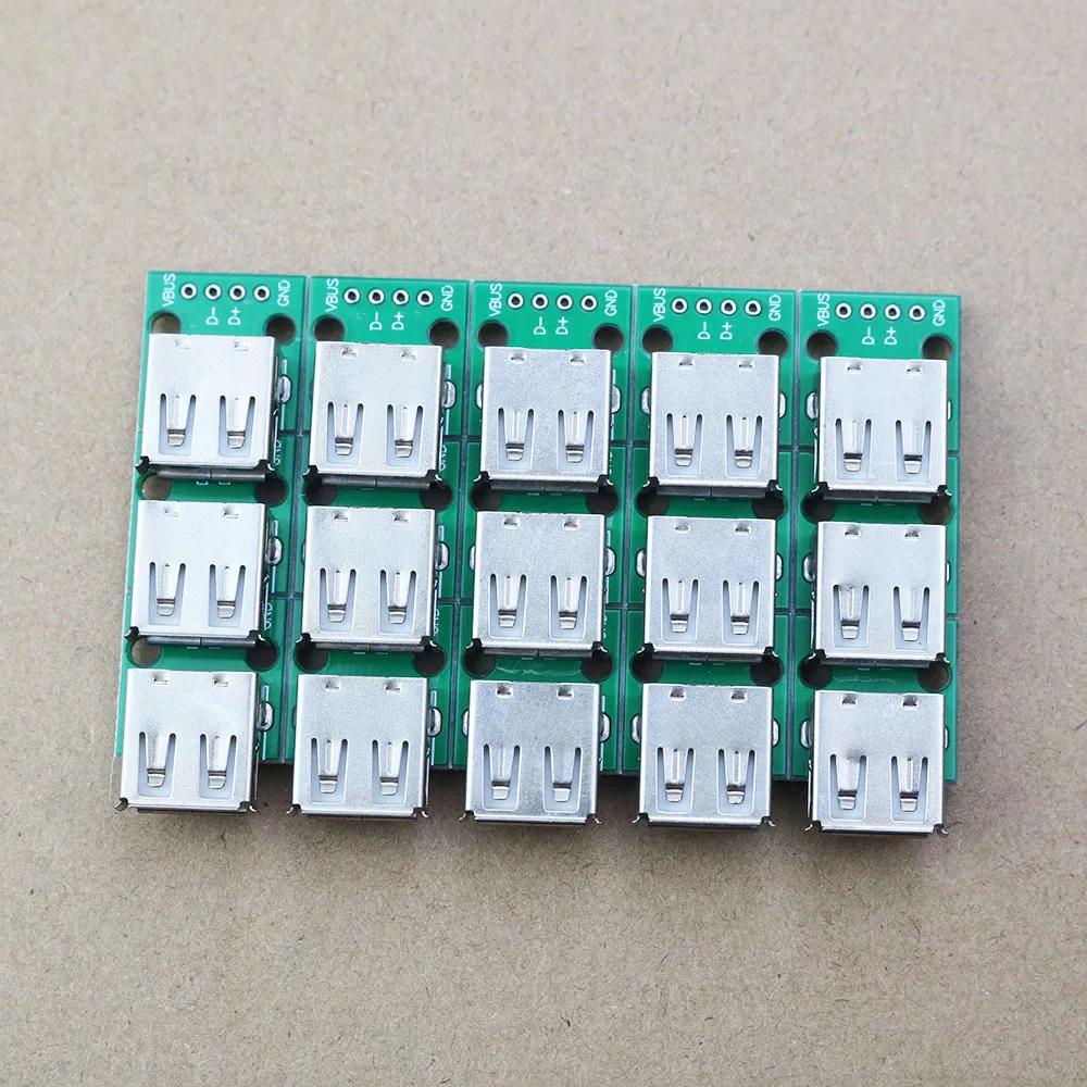 1/3/5pcs Type A Female USB To DIP 2.54mm PCB Connector Female USB PCB Board Connector USB PCB Socket USB Connector