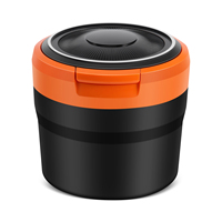 Portable Ashtray with LED Light Auto Moke Cup Holder Ash Tray for Car Smokeless Ashtrays Car Accessories,Black+Orange