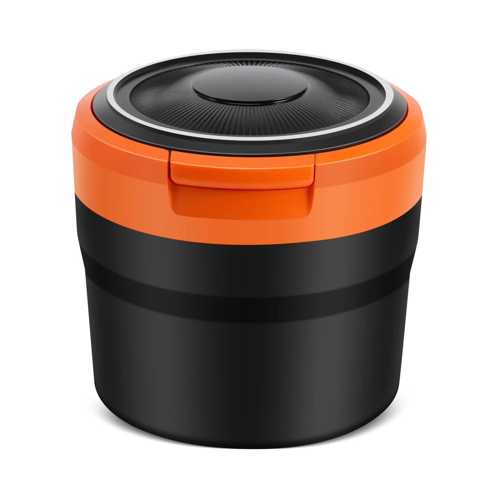 Portable Ashtray with LED Light Auto Moke Cup Holder Ash Tray for Car Smokeless Ashtrays Car Accessories,Black+Orange