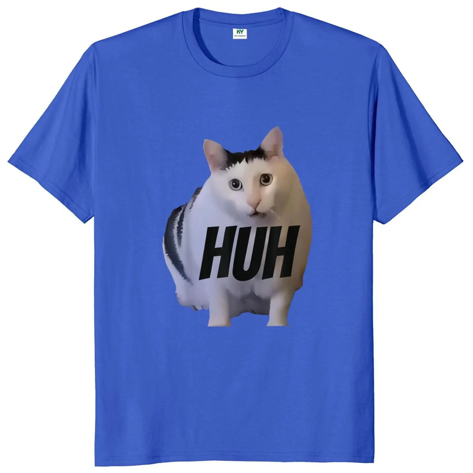 Huh Cat Meme T Shirt Cute Cats Humor Y2k Graphic T-shirts For Men Women 100% Cotton Soft Unisex Tee Tops EU Size