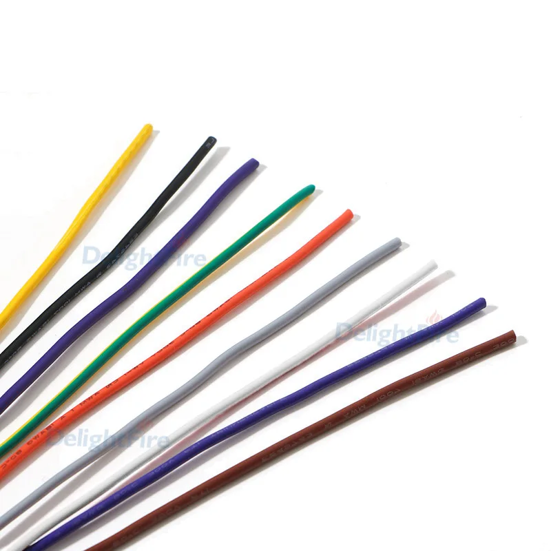 PVC Copper Wire 22 20 17 15 13 11 18AWG Electronic Wire Soft Multi-Strand Electrical Cable For Battery Car Auto Audio LED Strip