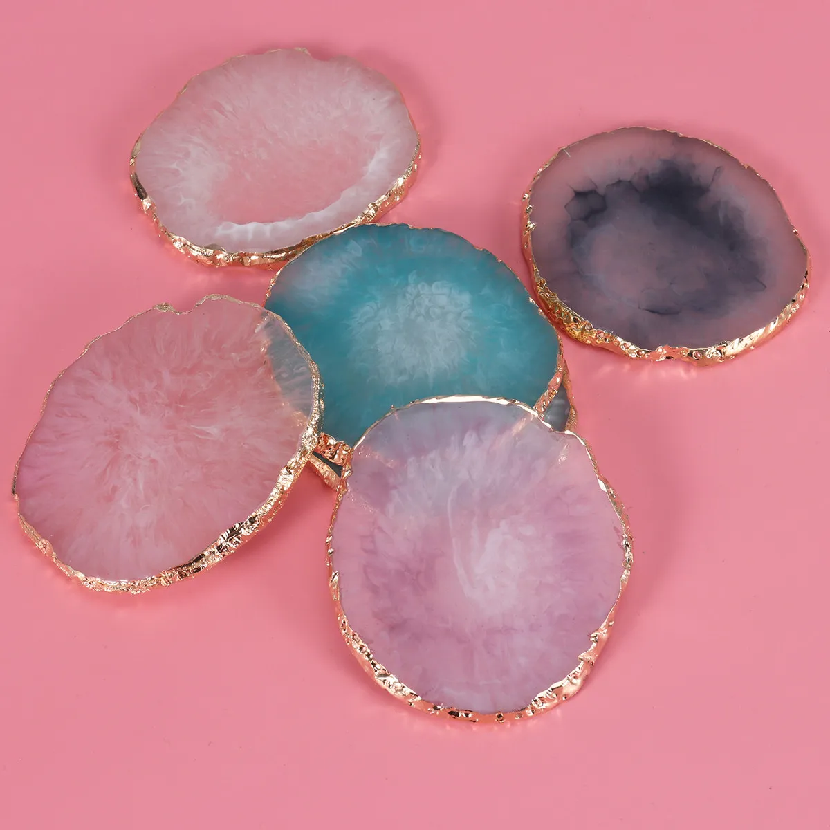 

Палитра для смешивания гель-красок и лаков для ногтей из высококачественной смолы для профессионального маникюра, розовый дизайн