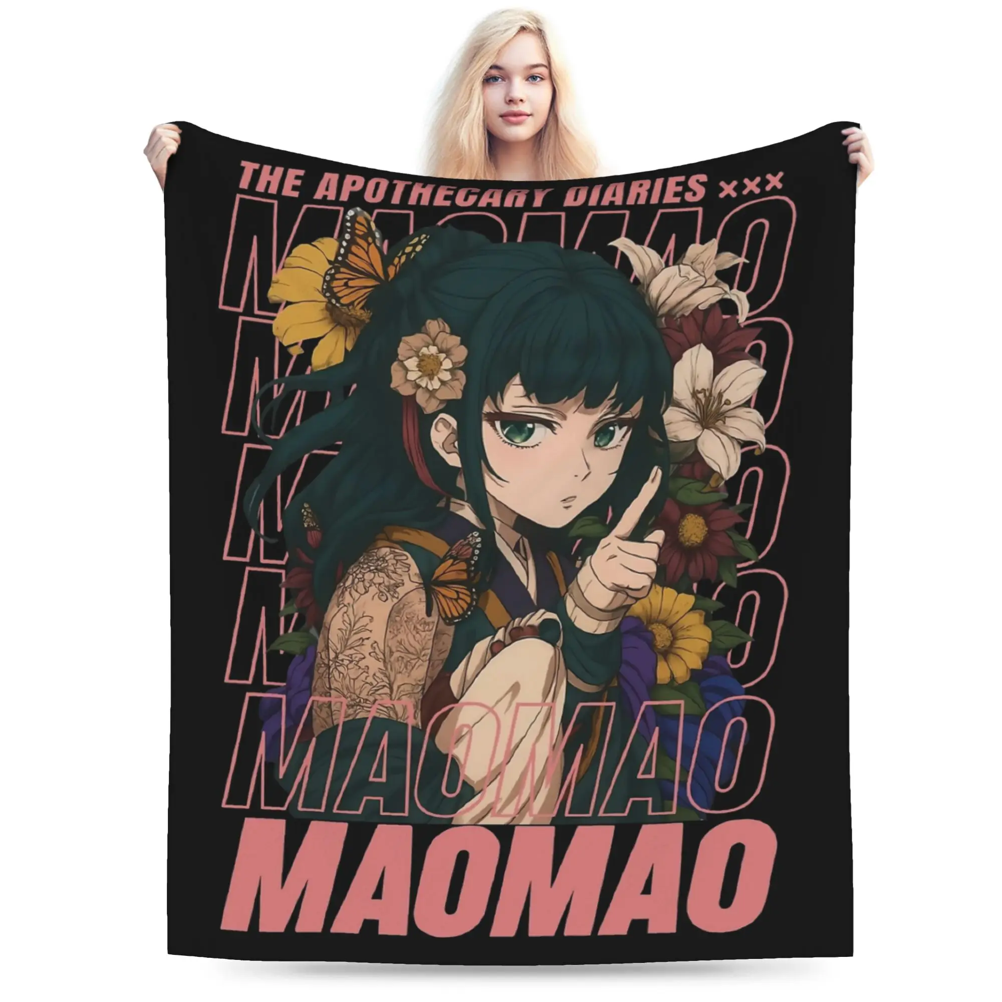 Maomao The Apothecary Diaries Anime Blanket Flannel Decoration Super Warm Throw Blanket for Bedding Bedroom Quilt