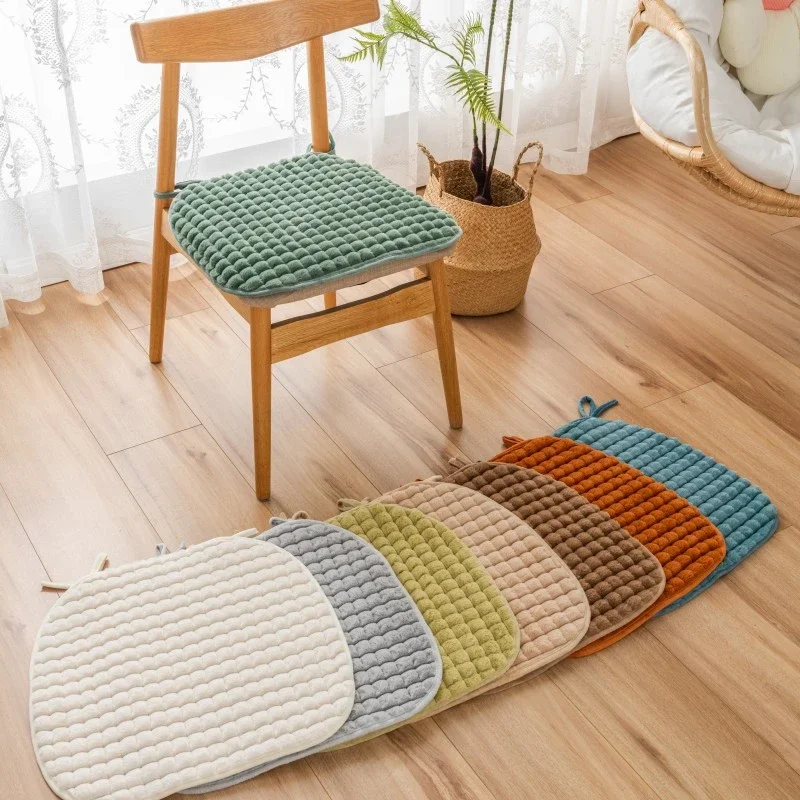 

Non-Slip Dinning ChairPad Dining Chair Cushion Seat Pad with Tie Cotton Winter-thicker Square Chair Cushion