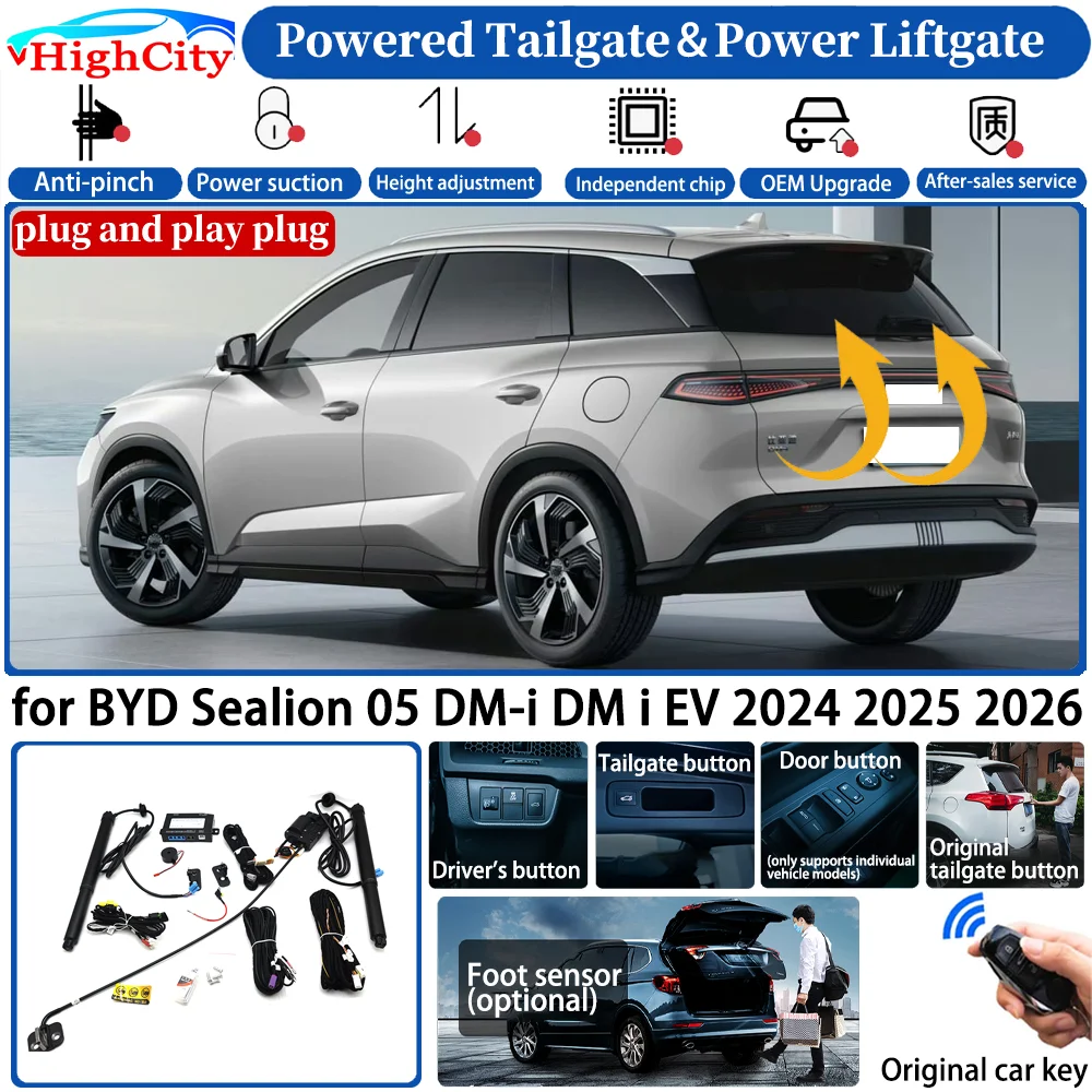 for BYD Sealion 05 DM-i DM i EV 2024 2025 2026 Automatic Smart Powered Tailgate Power Liftgate System Intelligent Trunk Lift Kit