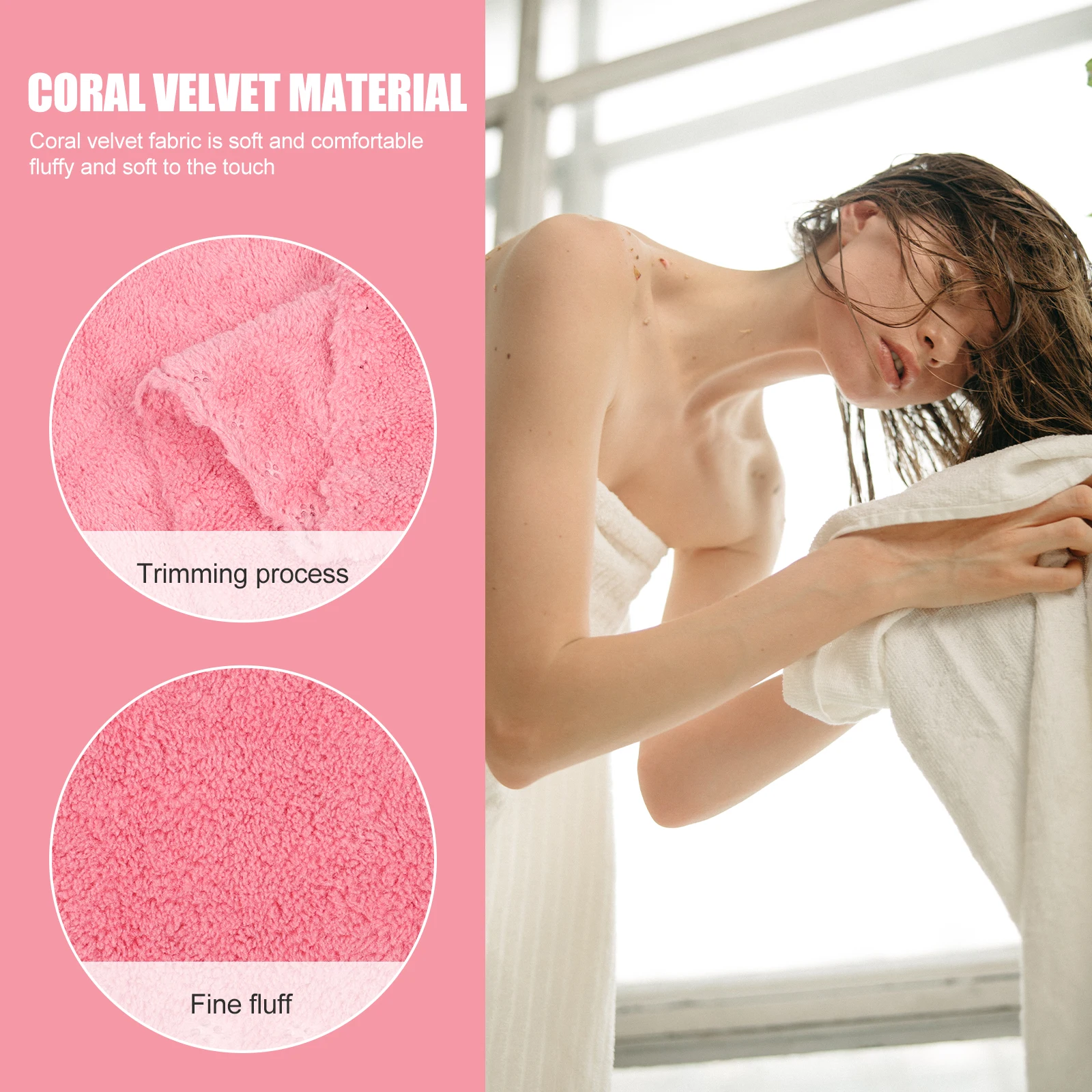 

1 set 1 Set Coral Fleece Bath Towel Thicken Household Towel Kit Soft Absorbent Lightweight Comfortable For Home Workers