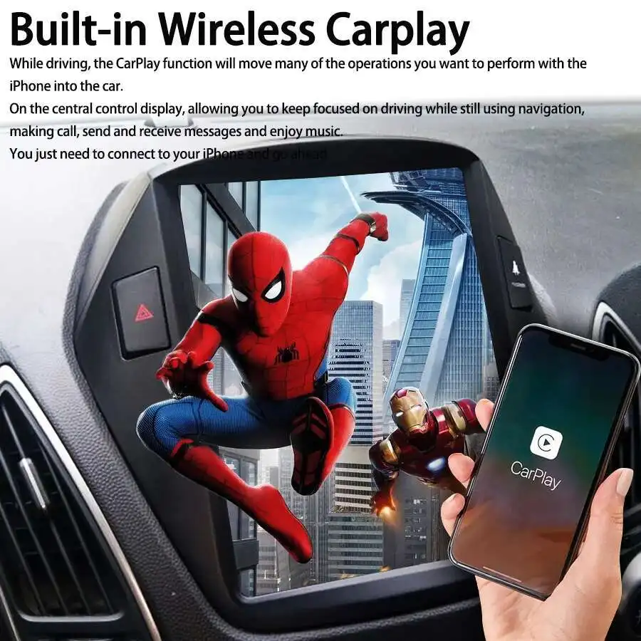 10,4 pulgadas Tesla estilo 2din Android Radio de coche reproductor de vídeo Multimedia navegación GPS para Hyundai Tucson IX35 2009-2015 unidad principal