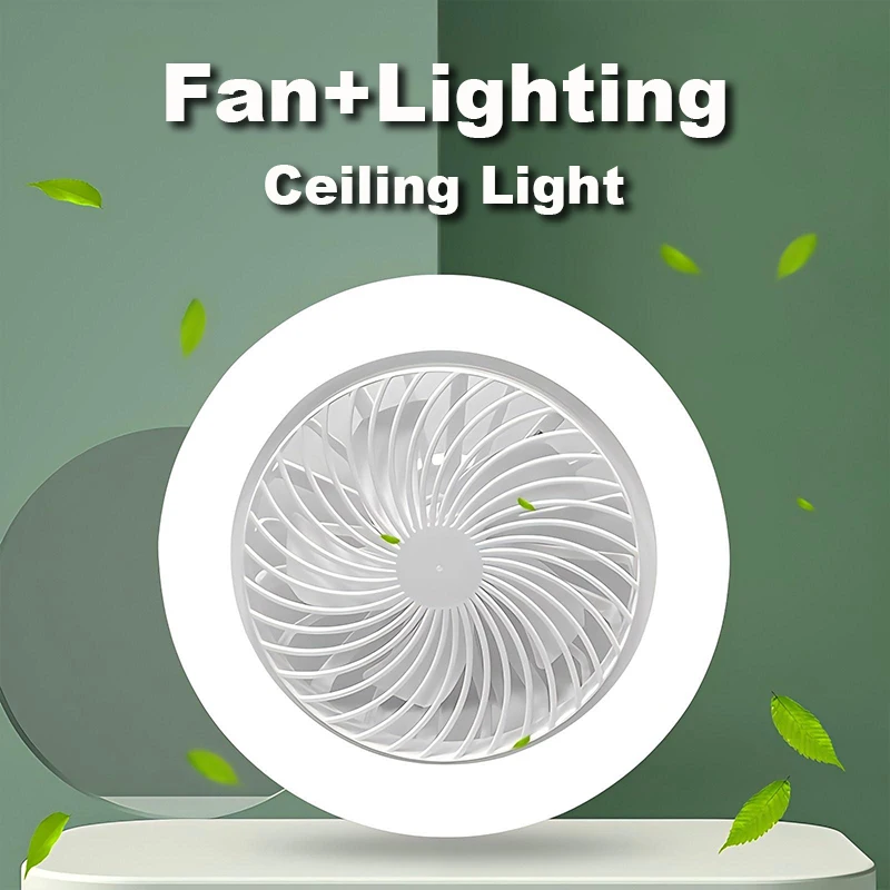 

Ceiling Fan Three Speed Mode Led Fan Light Led Lamp Beads E27 Screw Ceiling Light Remote Control Wall Control Bedroom Night Lamp